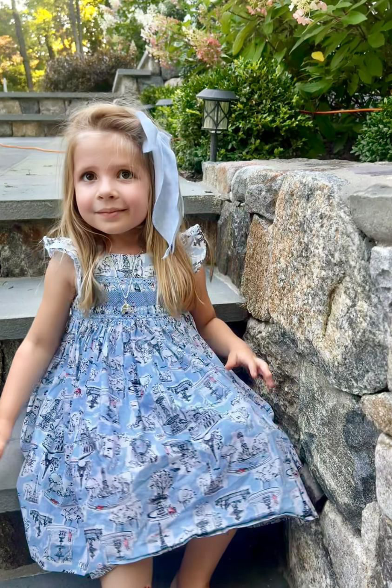 Charlotte sy Dimby classic timeless traditional smocked dresses for babies and girls handmade French style children clothing paris boutique paris themed eiffel tower dress